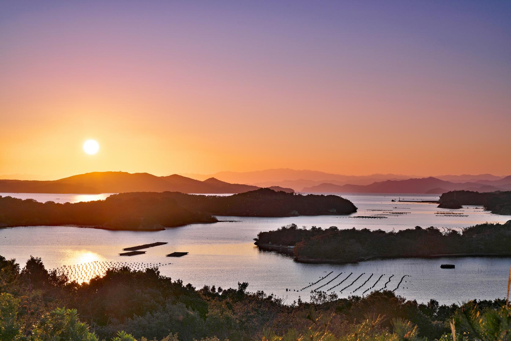 英虞湾の夕日