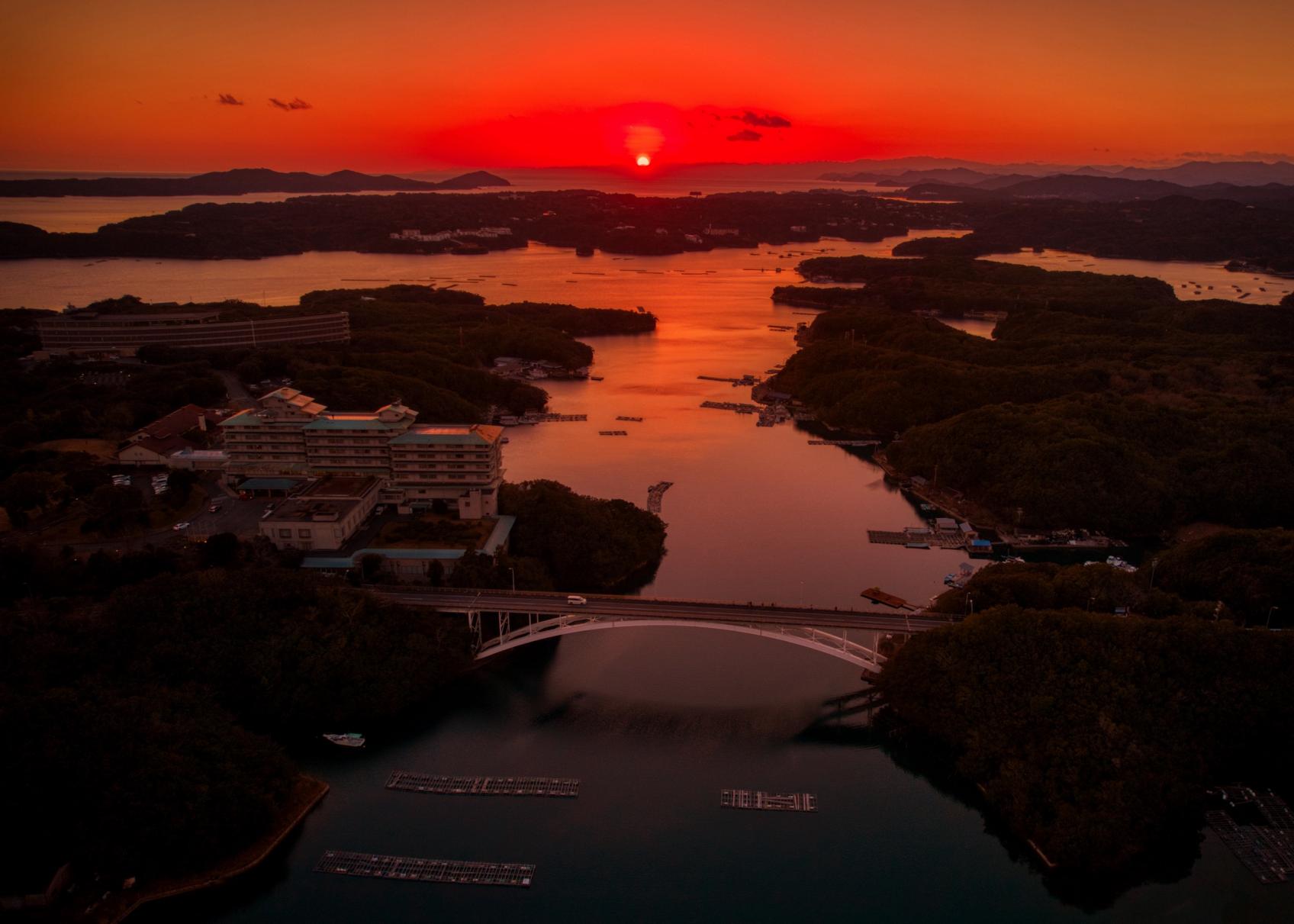 冬の「日本の夕陽百選」賢島大橋で素敵な思い出を-0