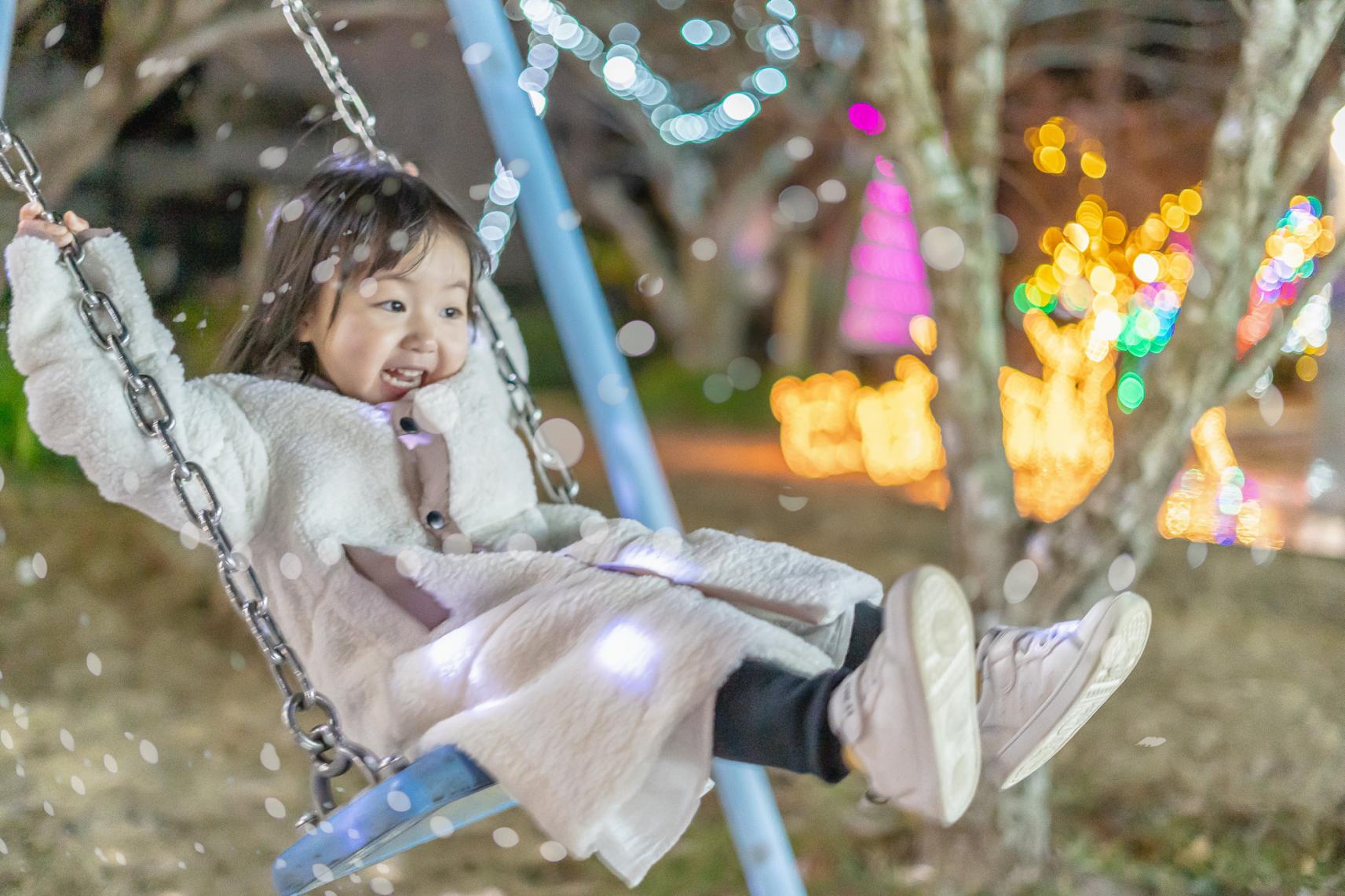 五ヶ所児童公園のイルミネーション-0