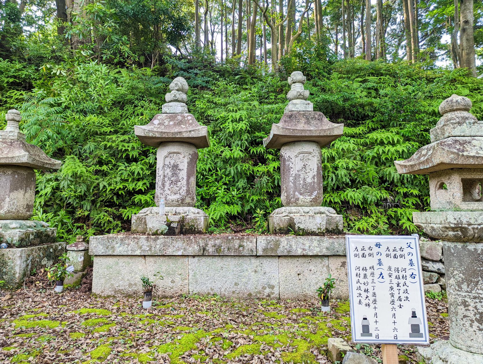 閑寂な場所にある『父母・弟の墓』-0