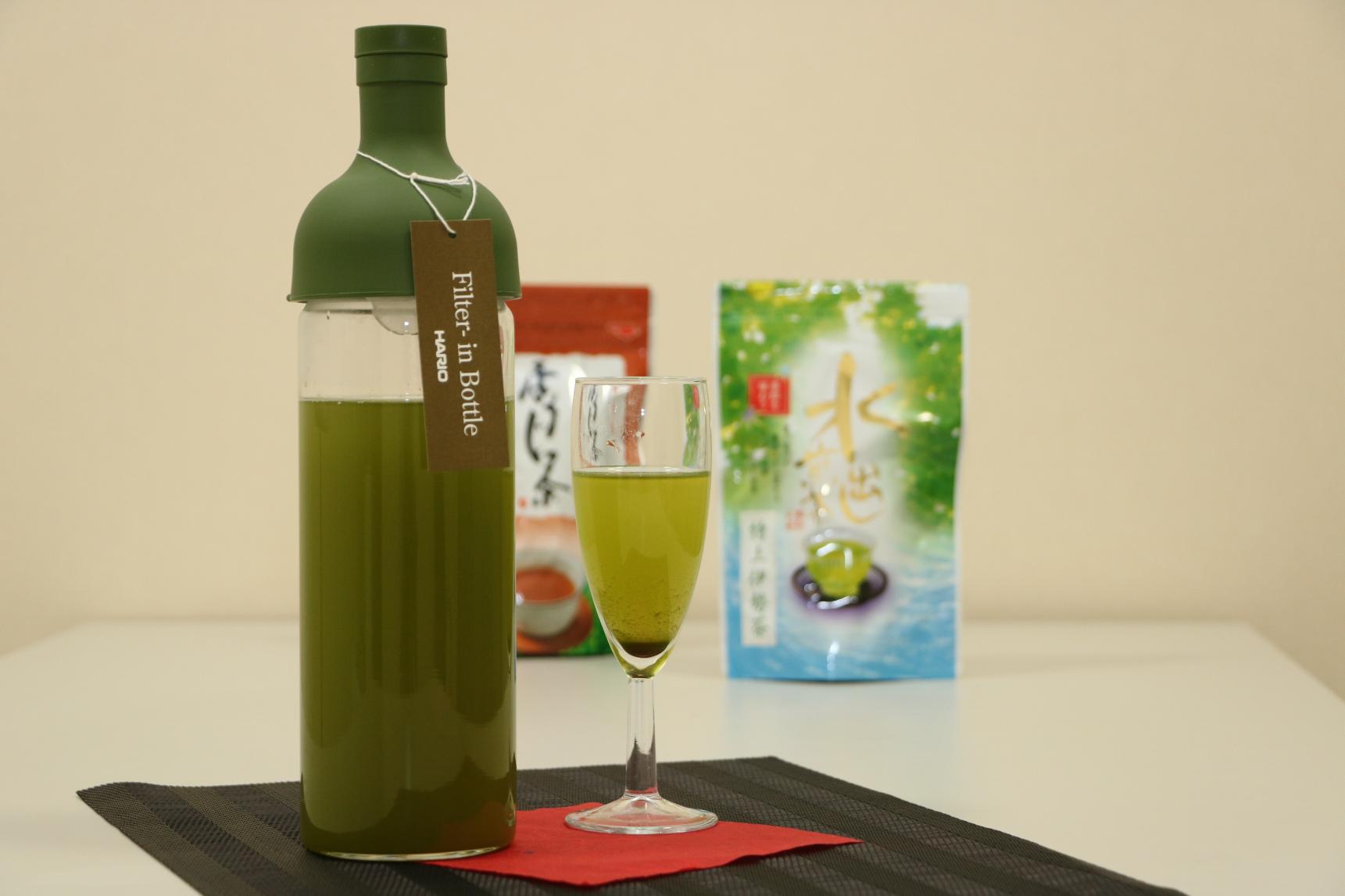 【度会町】伊勢茶　わたらい茶　かぶせ茶　水だし茶　フィルターインボトルセット／喜多製茶-1