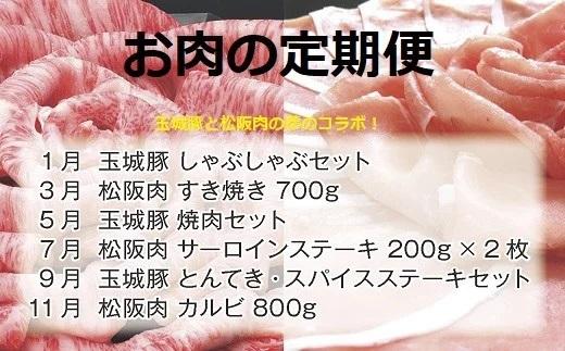 【玉城町】お肉の定期便　玉城豚と松阪肉の夢のコラボ！-0