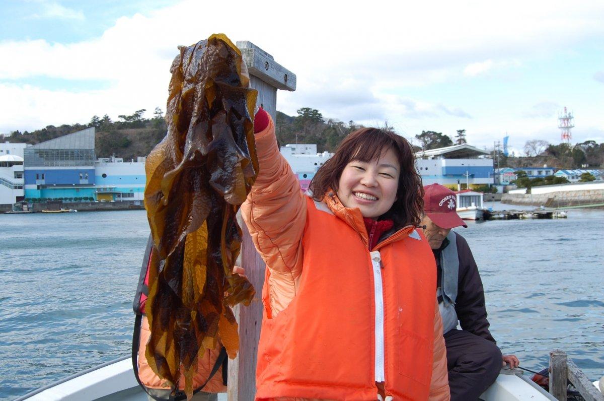 ワカメ刈り♪と採れたてワカメしゃぶしゃぶランチツアー（海島遊民くらぶ）-2