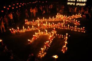 来迎寺　炎の祭典-0